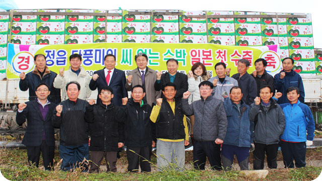 씨없는 수박 수출 사진