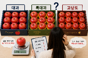 막 갖다 붙인 “특대과” “고당도”…‘온라인 과일 선물세트’ 표준규격 나몰라라