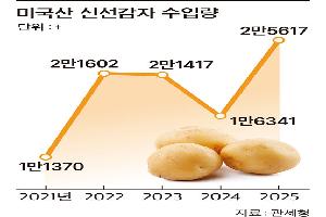계절관세 철폐…미국산 감자 공세에 농가 ‘비상’